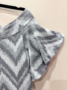 Chevron Off-Shoulder Dress