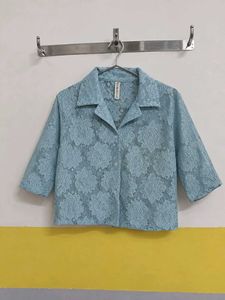 Elegant Lace Button-Up shirt top