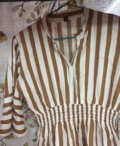 Striped Bell Sleeve Dress