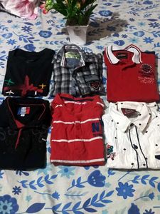 4 Tshirt and 2 shirt combo pack