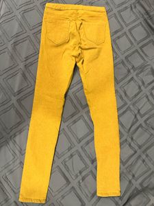 Kotty Mustard Yellow High-Waist Skinny Jeans