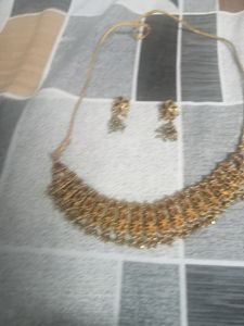 Beautiful Party Wear Copper Golden Set