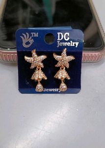 Sparkling Star Drop Earrings