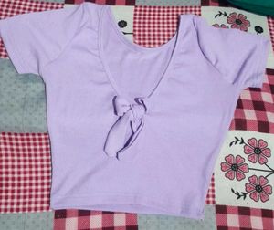 Lavender Basic Backless Tee