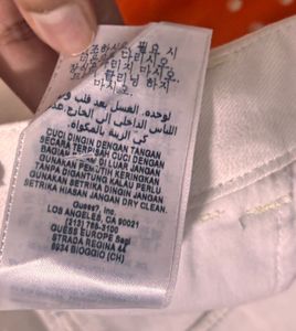 GUESS White Denim Mini Skirt