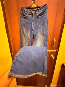 AND Blue Denim Flare Jeans