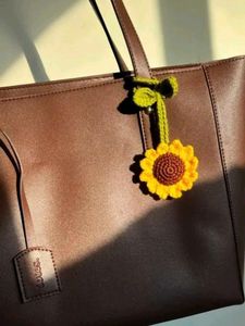Cute Crochet Sunflower for Bag
