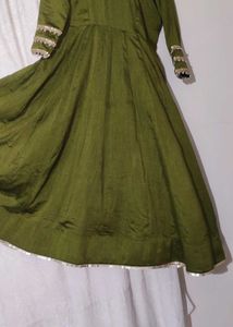 Elegant mendie Green Anarkali Gown