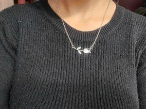 Silver Tulip Pendant Necklace