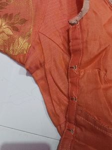 NewBlouse - MustardColor With PinkBorder NeverUsed