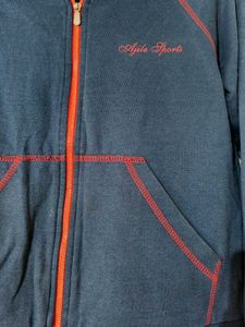 Navy Blue Zip-Up Hoodie