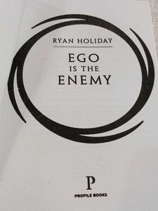 EGO IS THE ENEMY Hard Cover Book