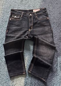 True Religion Black Washed Denim Jeans