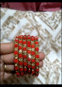 Rose Flower Designs Bangles Set