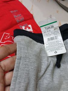 5-6 year Red 'Be Awesome' Kids Shorts