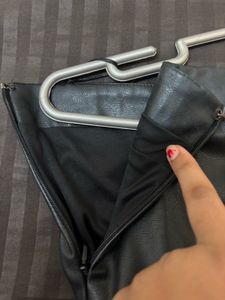 Zara Faux Leather tube Top
