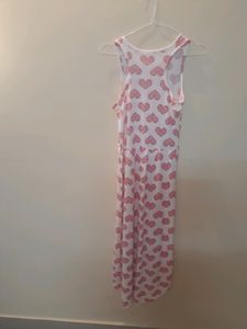 A White Dress With Red Hearts