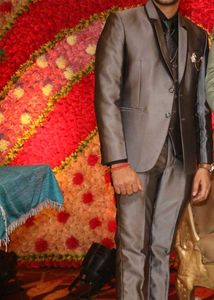 Shiny Grey -3 Piece Suit