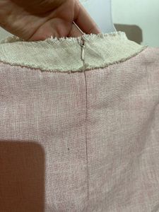 Chic Pink &amp; White Button-Down Dress