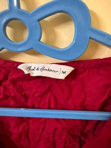 Chic Maroon Short-Sleeve Top