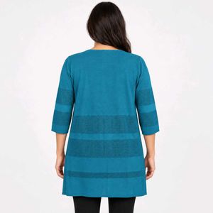 Teal Open Front Cardigan