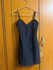 Zara Black Beaded Mini Dress
