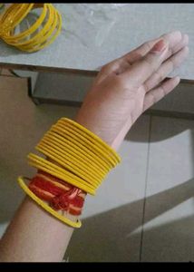 Vibrant Yellow Bangles Set