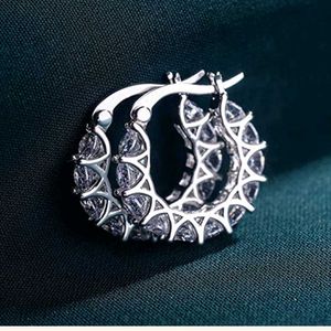 Anti Tarnish American Diamond Hoop Earring