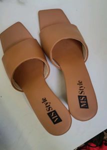 MS Style Tan Flat Sandals