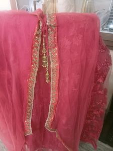Pink Embroidered Indian Dress