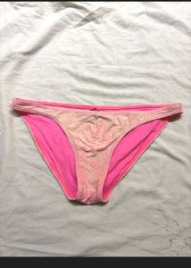 Pink Patterned Bikini Bottom