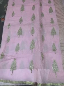 light pink saree