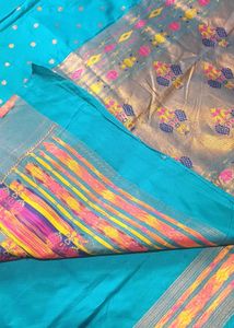 🆕️ Paithani Saree with Golden Floral Buttas