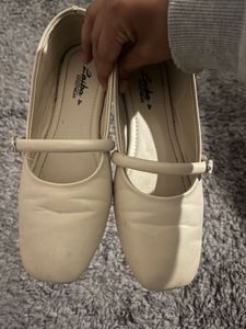 Cream Ballerina Flats