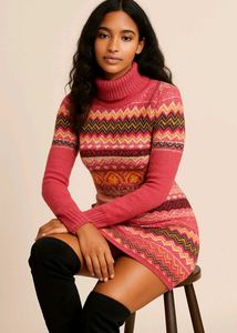 Multicoloured Wollen Dress