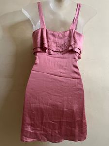 Pink Ruffle Tiered Mini Dress