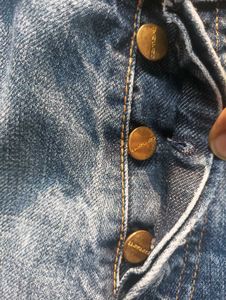 Carhartt Stylish Blue Patchwork Denim Jeans