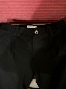 Black Straight Leg Trousers