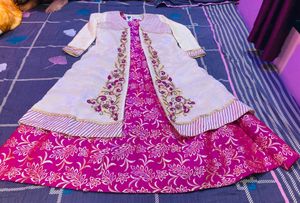 Gown With Embroidery Work Jacket