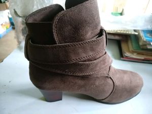 Stylish Brown Suede Ankle Boots