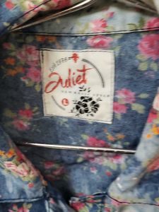 Beautiful Denim Like Cotton Shirt For Girls Juliet