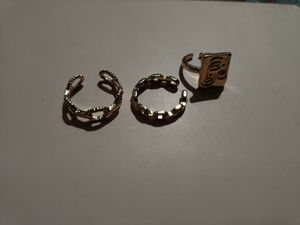 Set of 3 Chic Gold Rings