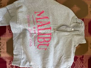 Grey Malibu Half-Zip Sweatshirt