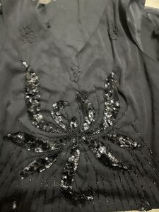Elegant Sequin Embellished Black Dress