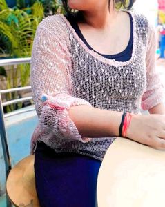 OS Sheer Pink shirt style Top