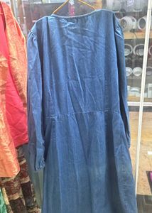 Denim Wrap Maxi Dress