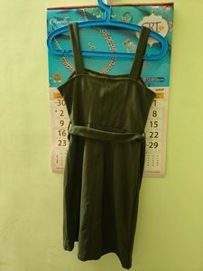 Olive green Single Piece Dress