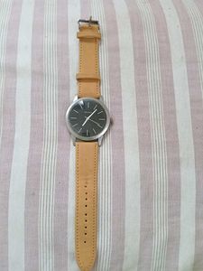 Classic Tan Leather Strap Watch