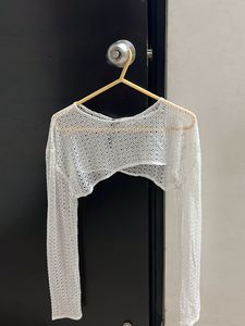 Sheer Cropped Mesh Top