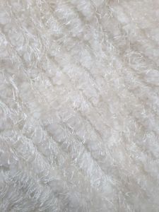 Textured White Mini Skirt with Gold Trim